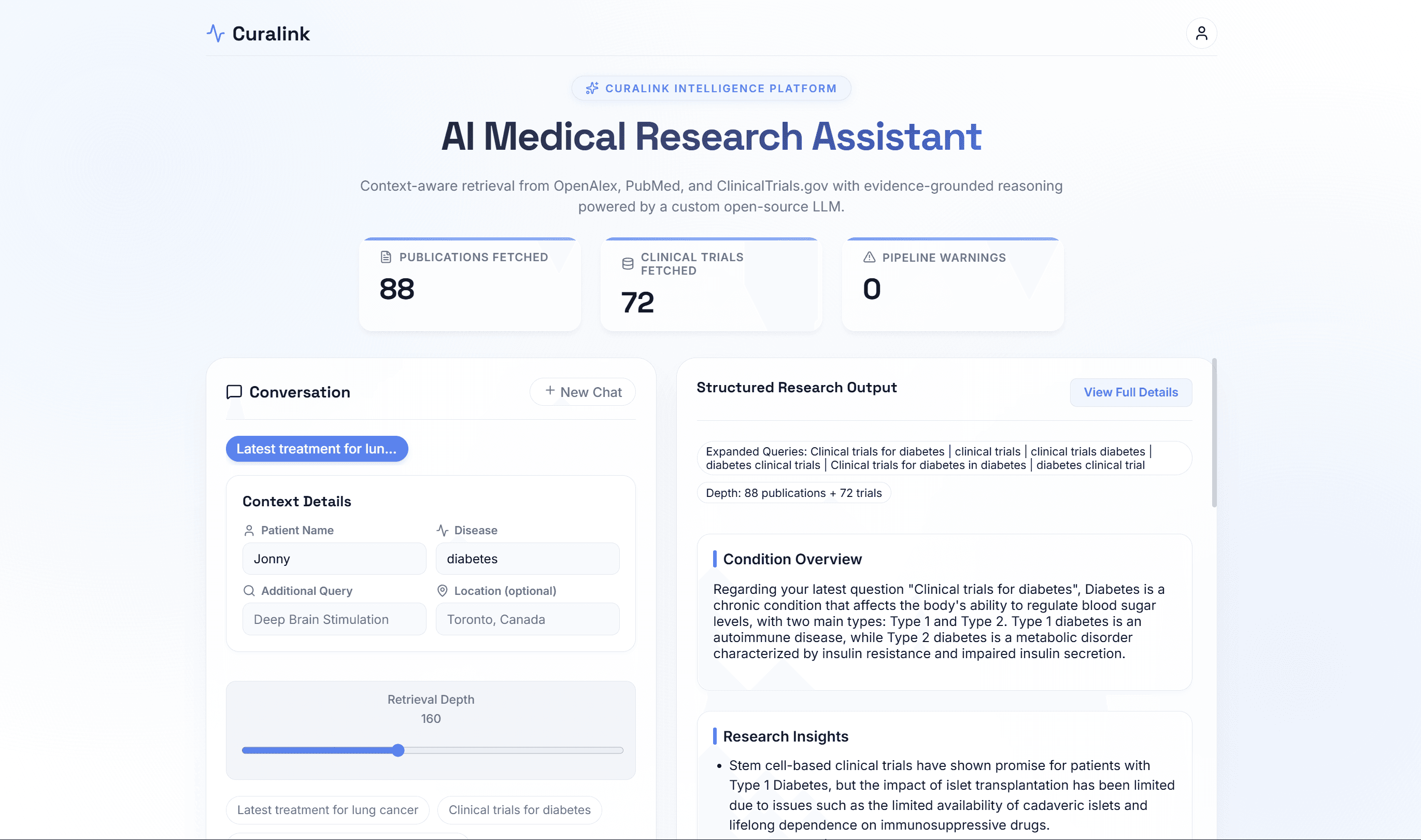 Curalink AI Health Assistant
